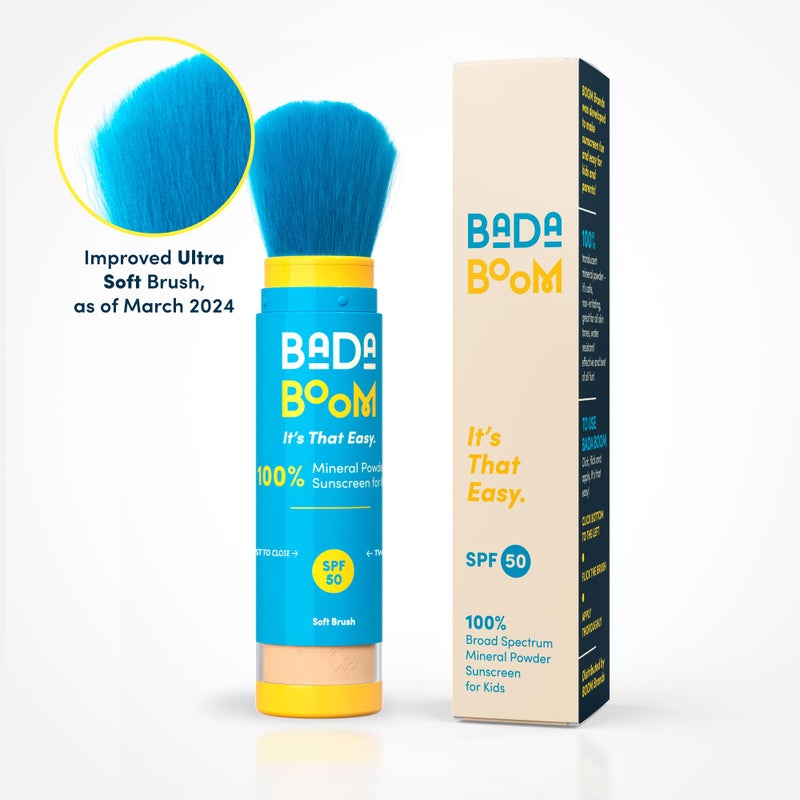 Bada Boom Mineral Translucent Sunscreen Powder  Brush on SPF 50 for Kids and Sensitive Skin - Image 3